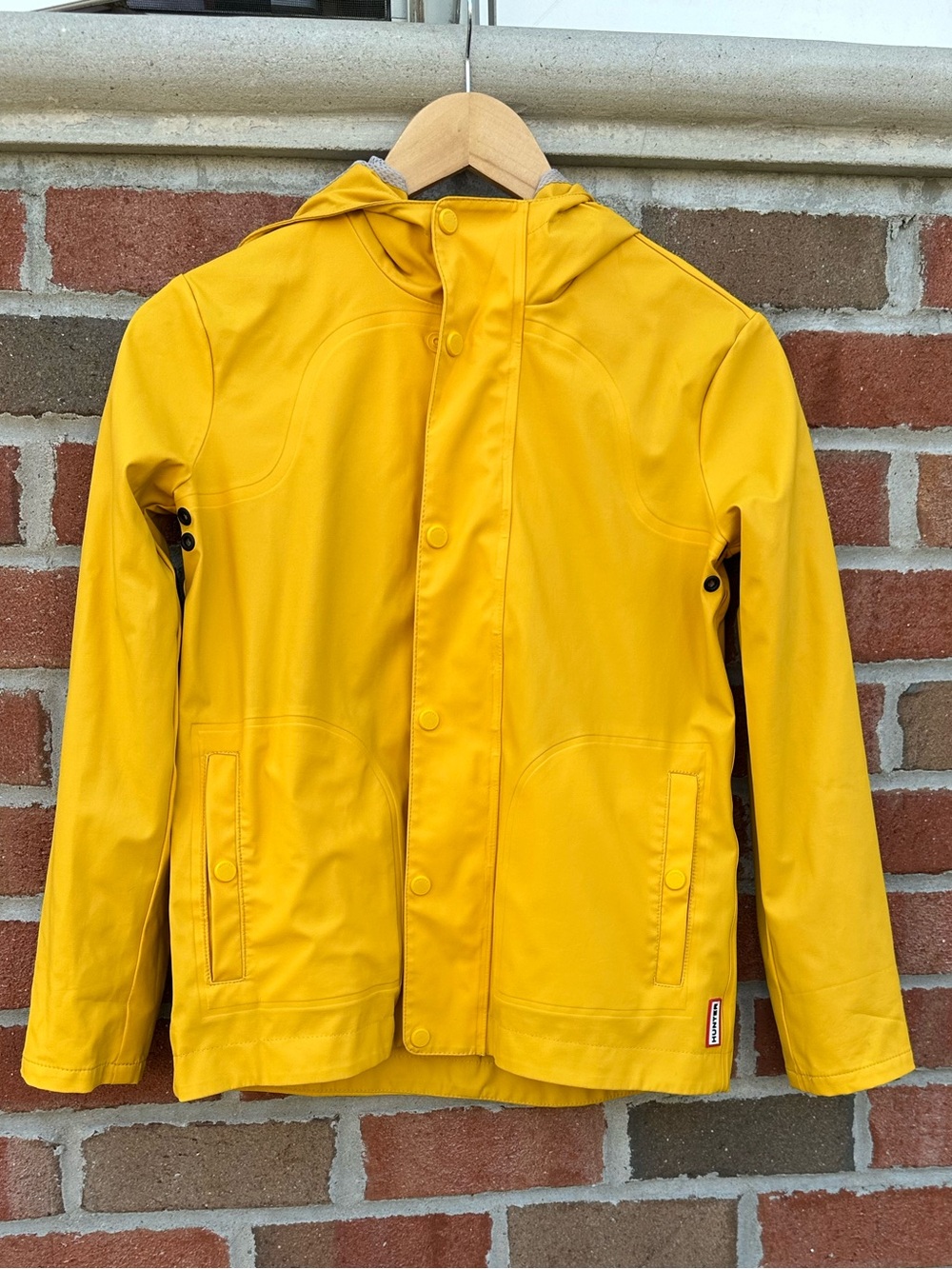 Kids Hunter original waterproof jacket yellow Size 11-12 YRS